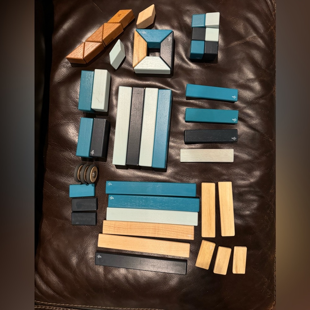 Like New 45 Tegu Blocks Wooden & Magnetic